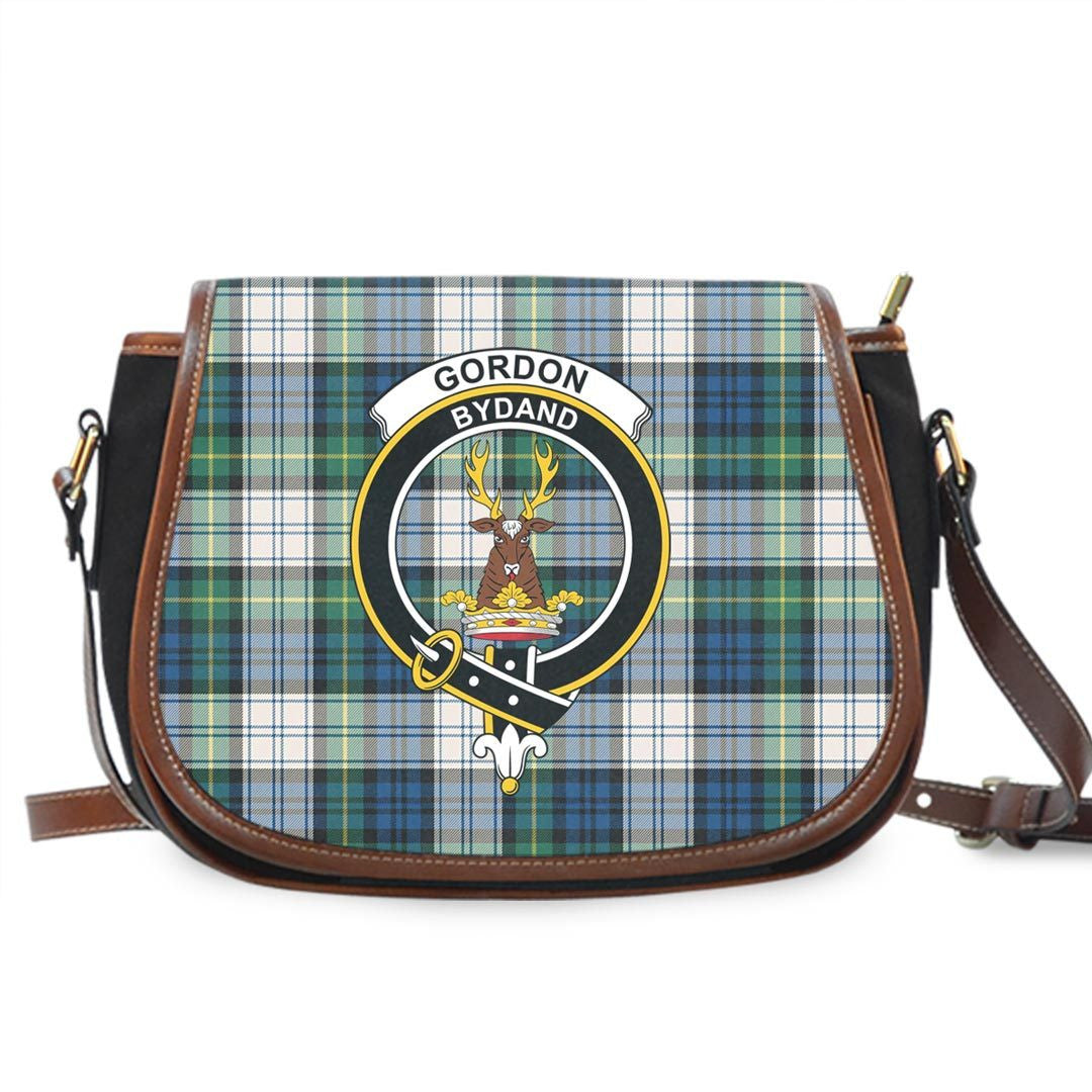 Gordon Dress Ancient Tartan Crest Saddle Bag