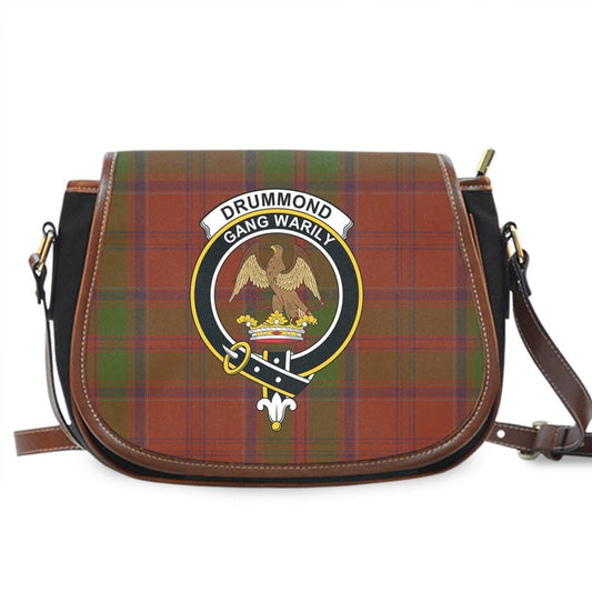 Drummond Tartan Plaid Tartan Crest Saddle Bag