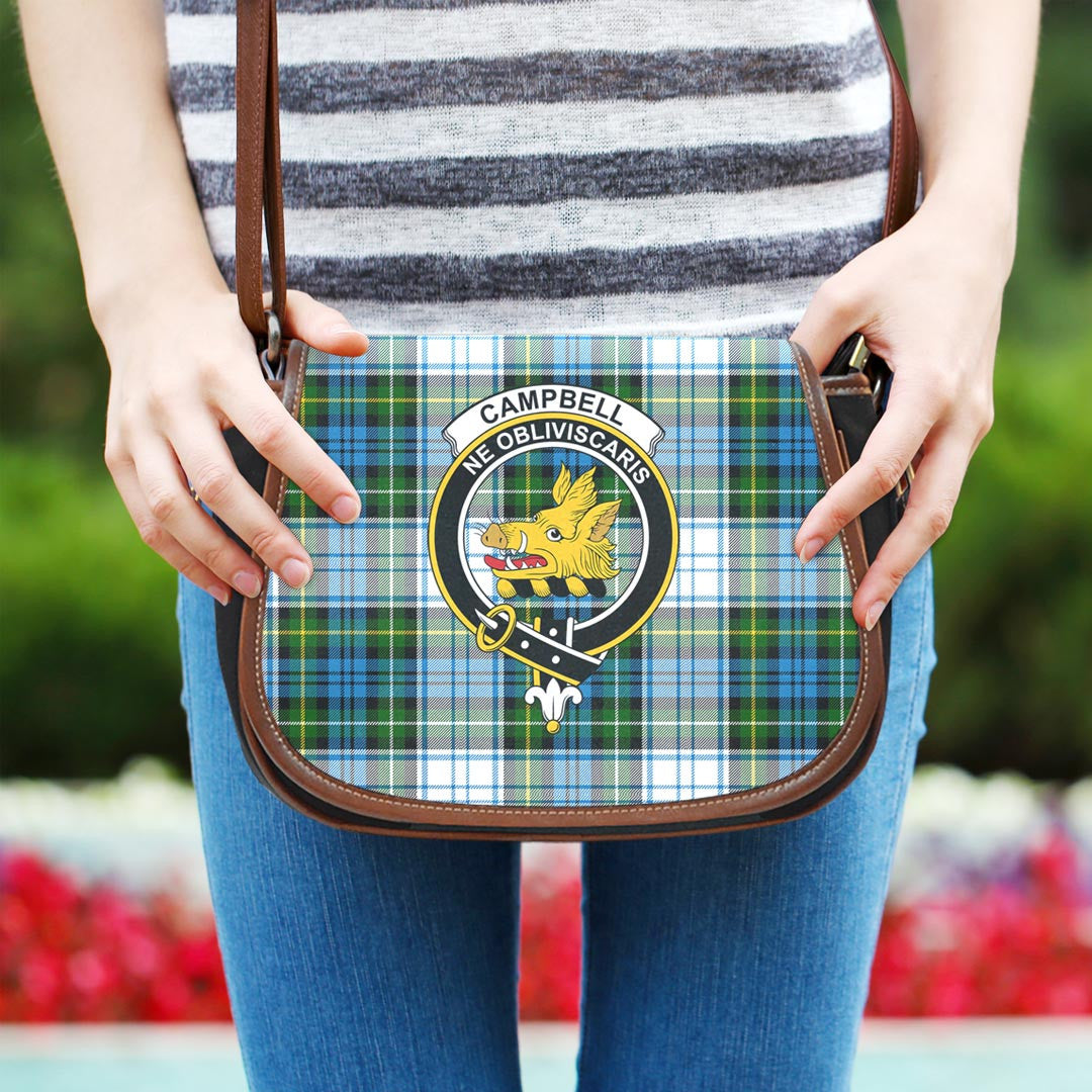 Campbell Dress Ancient Tartan Crest Saddle Bag