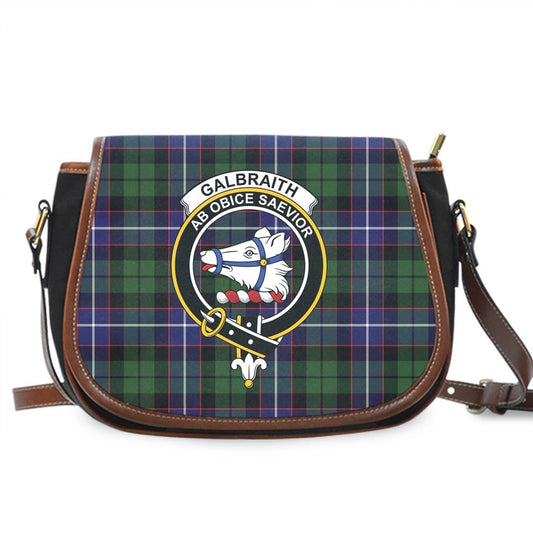 Galbraith Modern Tartan Crest Saddle Bag