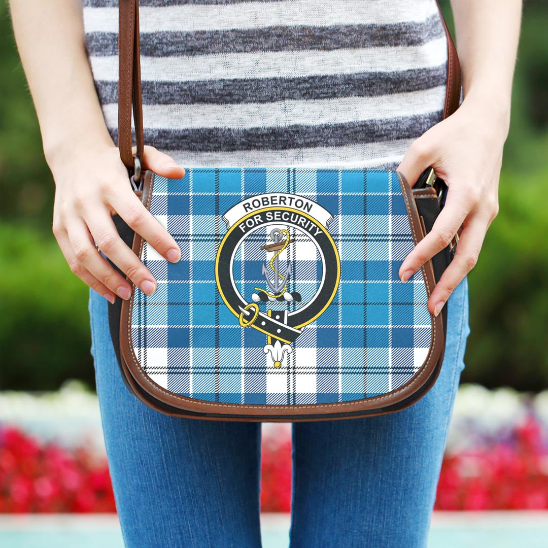 Roberton Tartan Crest Saddle Bag