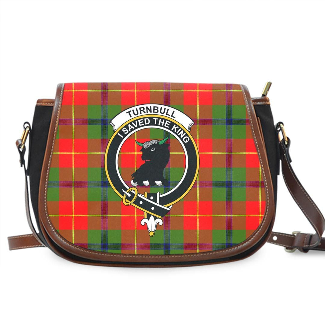 Turnbull Dress Tartan Crest Saddle Bag