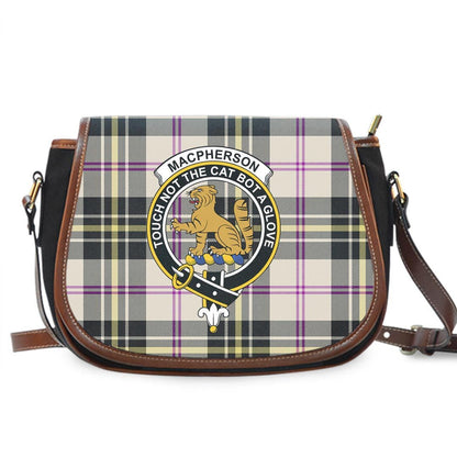 MacPherson Dress Ancient Tartan Crest Saddle Bag