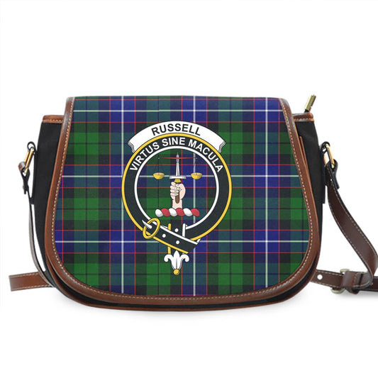 Russell Modern Tartan Crest Saddle Bag