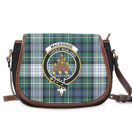 MacKenzie Dress Ancient Tartan Crest Saddle Bag