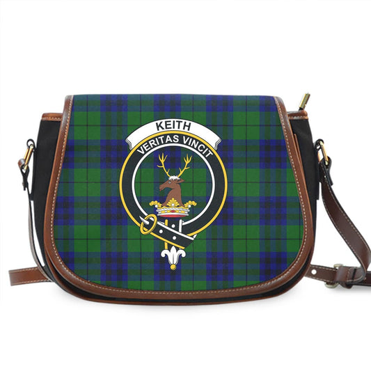 Keith Modern Tartan Crest Saddle Bag