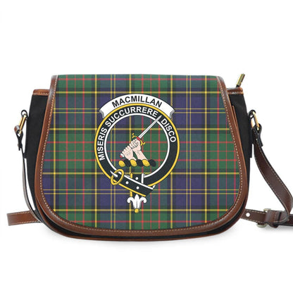 MacMillan Hunting Modern Tartan Crest Saddle Bag