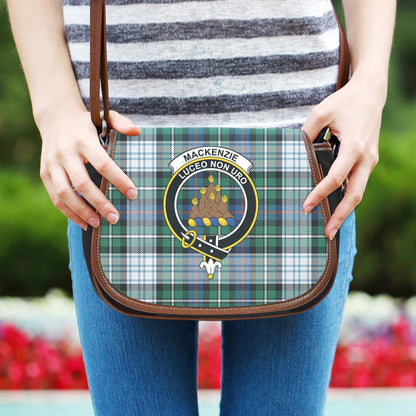 MacKenzie Dress Ancient Tartan Crest Saddle Bag