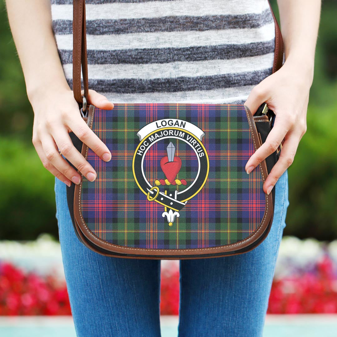 Logan Modern Tartan Crest Saddle Bag