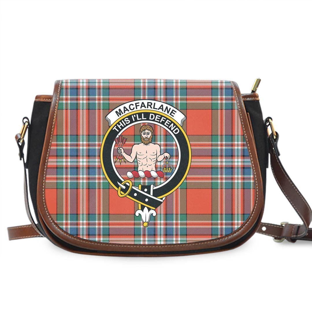 MacFarlane Ancient Tartan Crest Saddle Bag