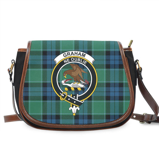 Graham of Menteith Ancient Tartan Crest Saddle Bag