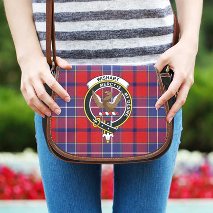 Wishart Dress Tartan Crest Saddle Bag