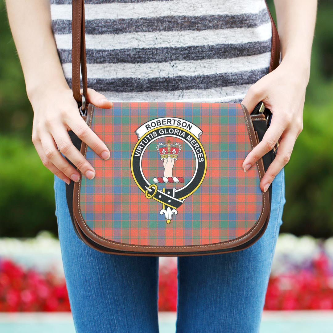 Robertson Ancient Tartan Crest Saddle Bag