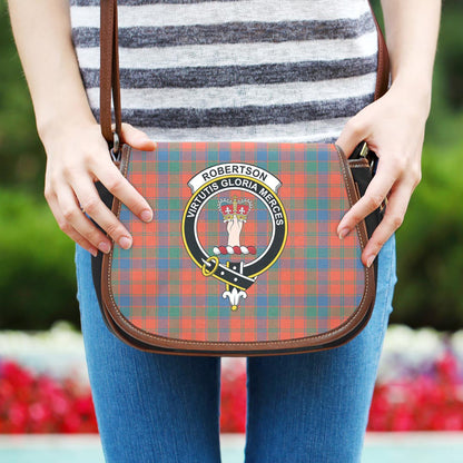 Robertson Ancient Tartan Crest Saddle Bag