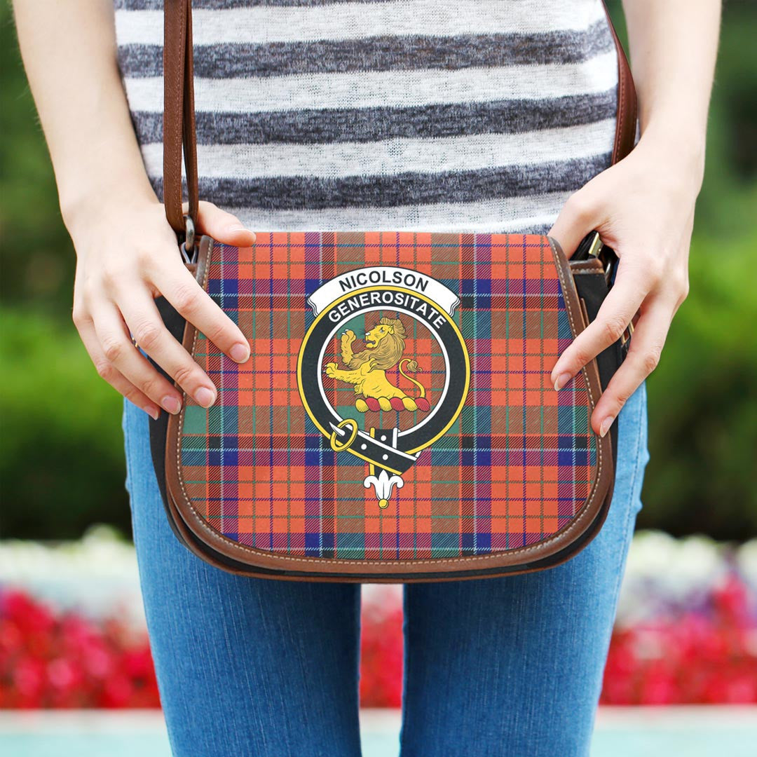 Nicolson Ancient Tartan Crest Saddle Bag