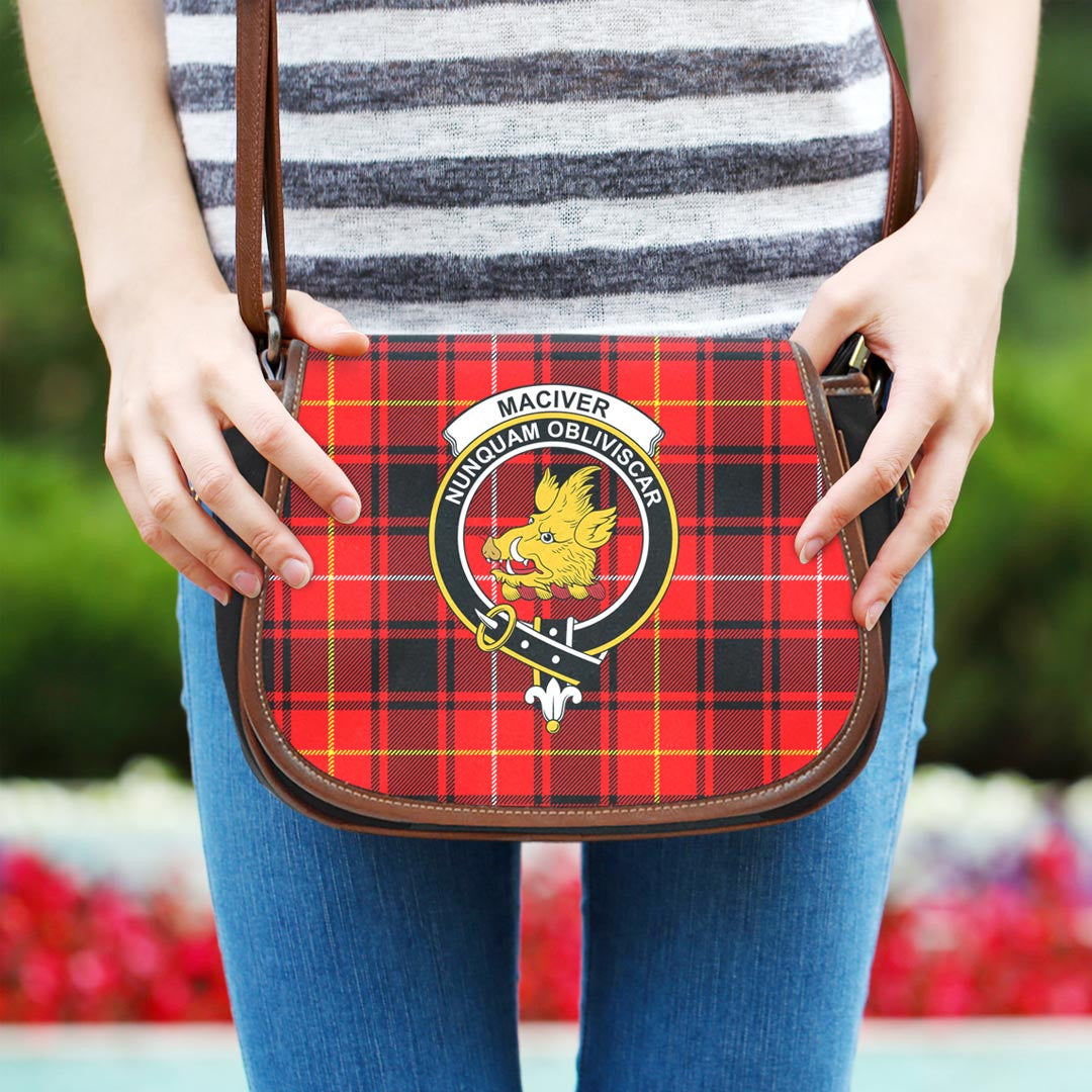 MacIver Modern Tartan Crest Saddle Bag