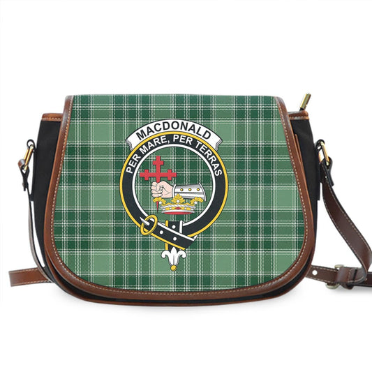 MacDonald Lord of the Isles Hunting Tartan Crest Saddle Bag