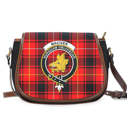 MacIver Modern Tartan Crest Saddle Bag