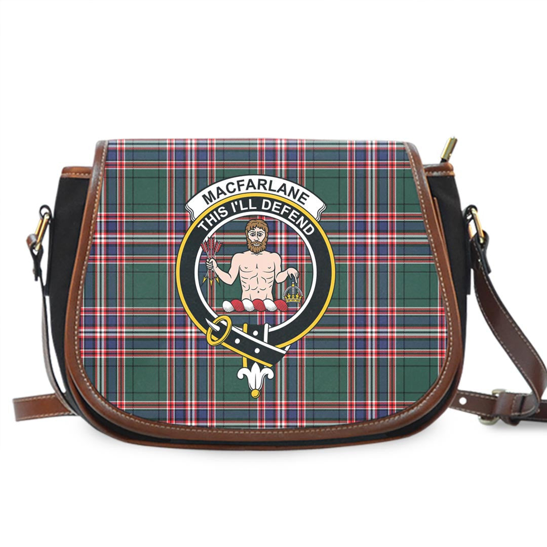 MacFarlane Hunting Modern Tartan Crest Saddle Bag