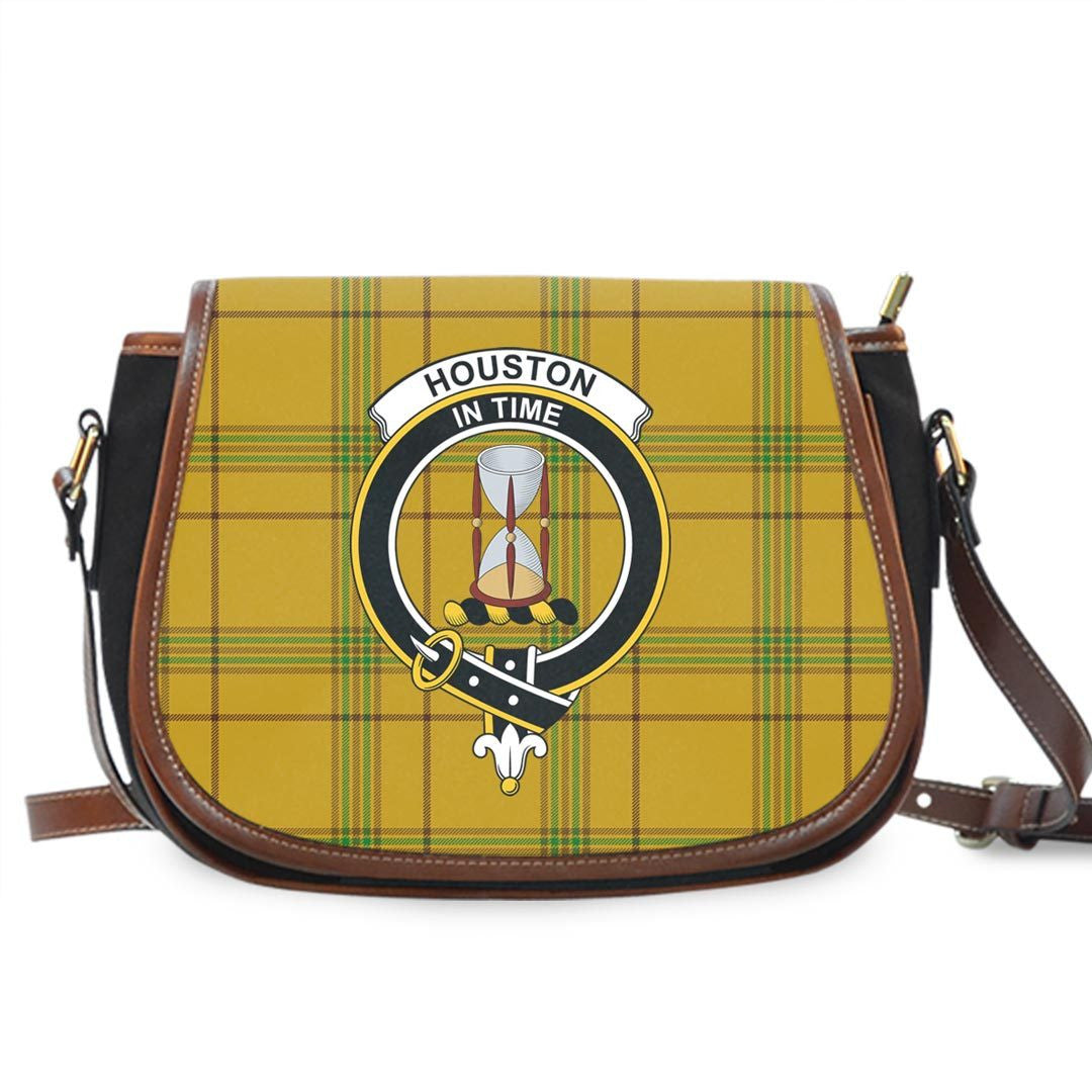 Houston Tartan Crest Saddle Bag