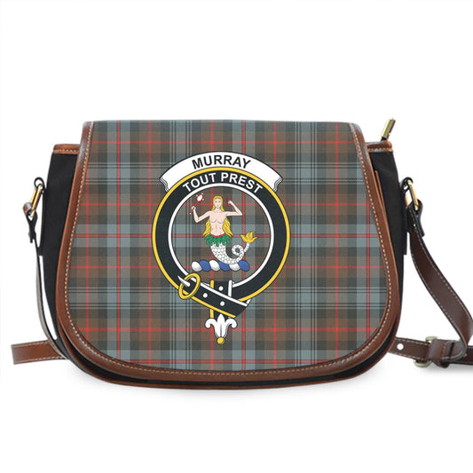 Murray of Atholl Weathered Tartan Crest Saddle Bag