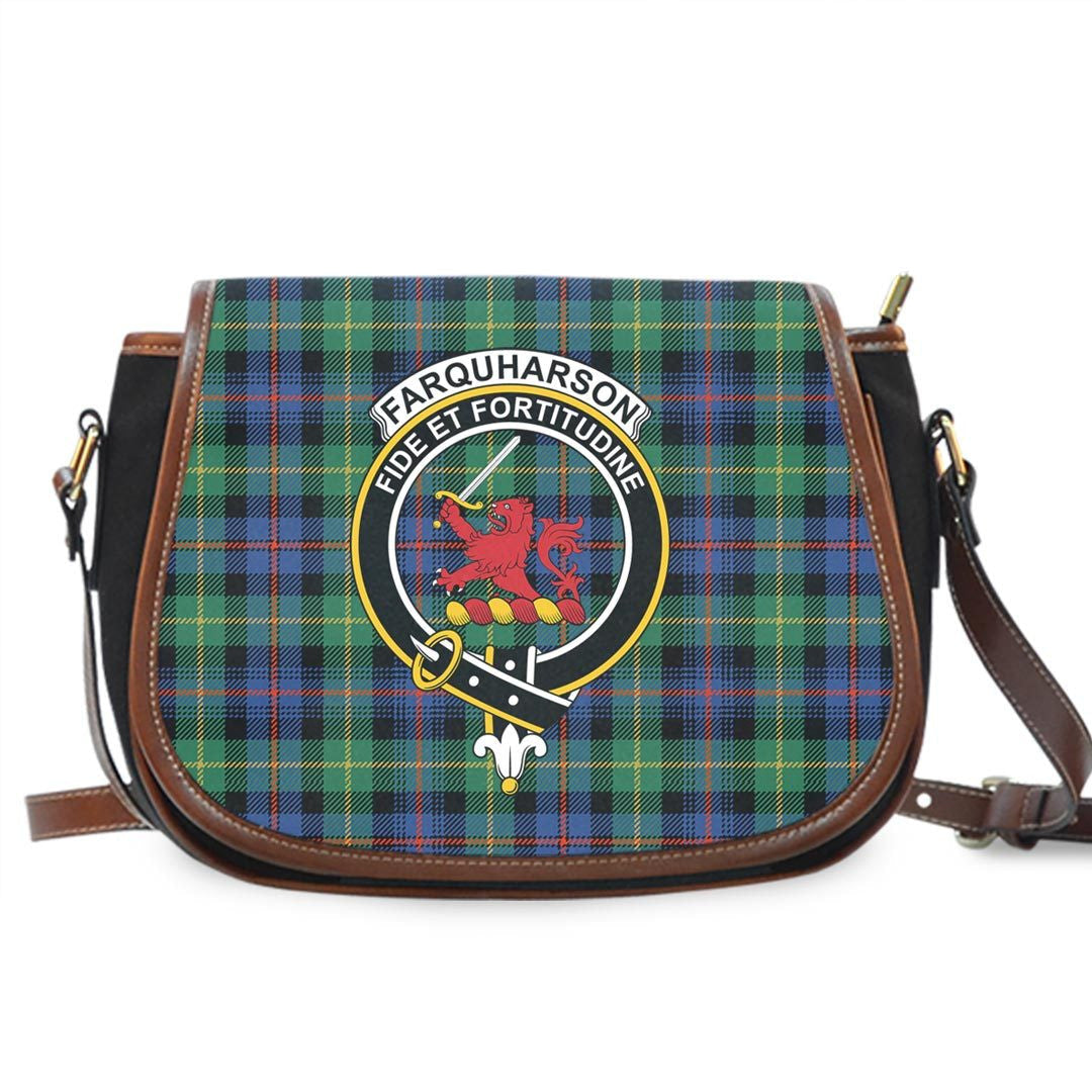 Farquharson Ancient Tartan Crest Saddle Bag