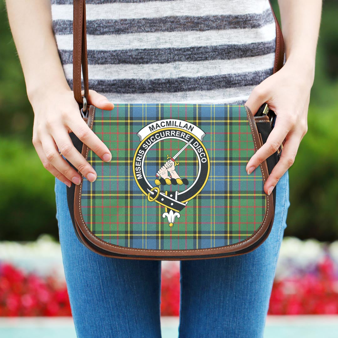 MacMillan Hunting Ancient Tartan Crest Saddle Bag