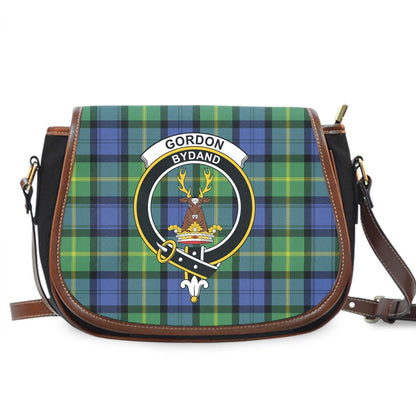 Gordon Old Ancient Tartan Crest Saddle Bag