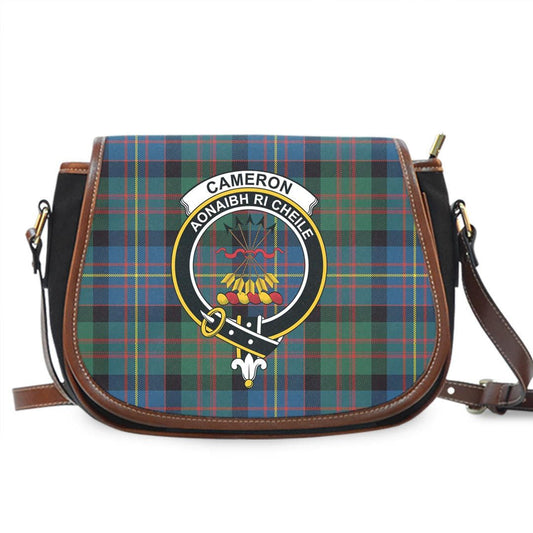 Cameron of Erracht Ancient Tartan Crest Saddle Bag