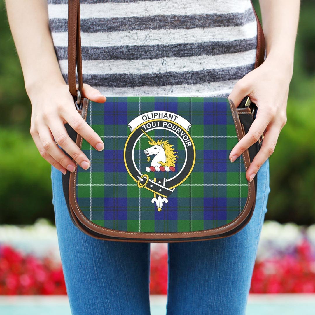 Oliphant Modern Tartan Crest Saddle Bag