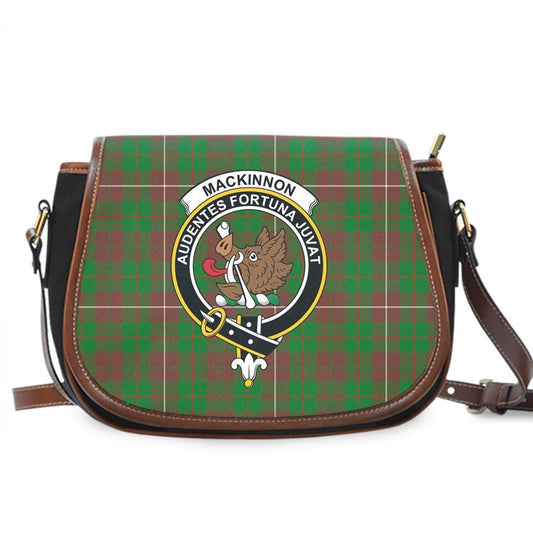 MacKinnon Hunting Modern Tartan Crest Saddle Bag