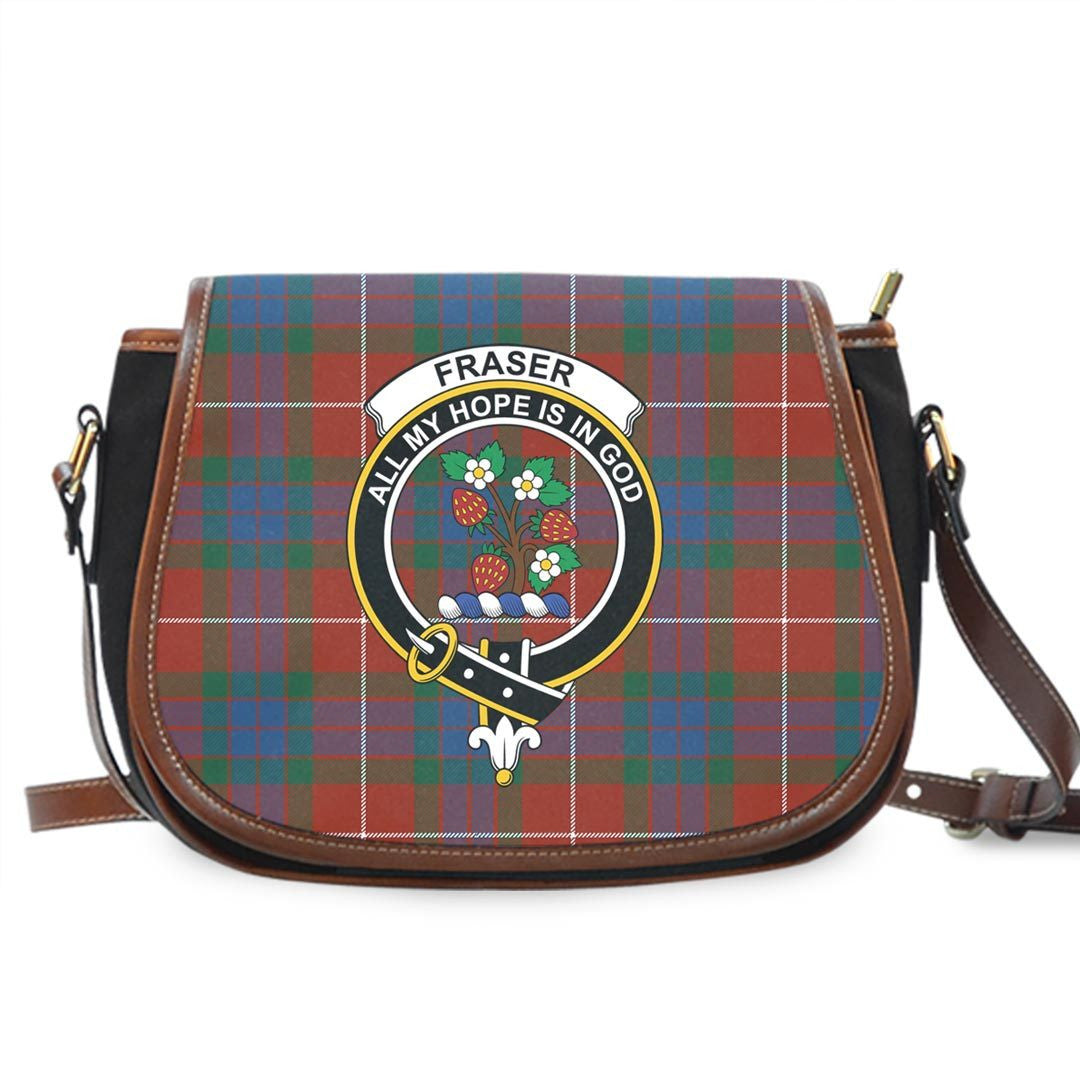 Fraser Ancient Tartan Crest Saddle Bag