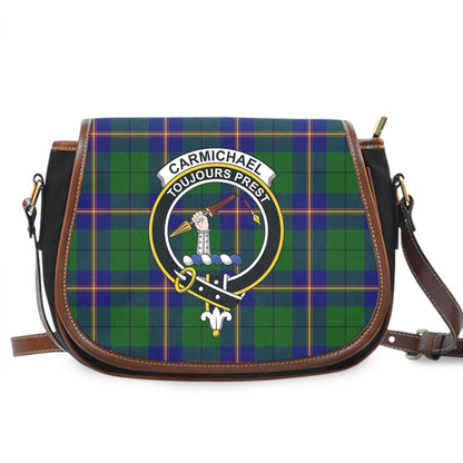 Carmichael Modern Tartan Crest Saddle Bag