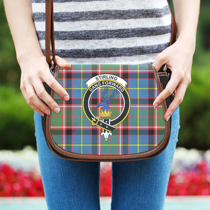 Stirling & Bannockburn District Tartan Crest Saddle Bag