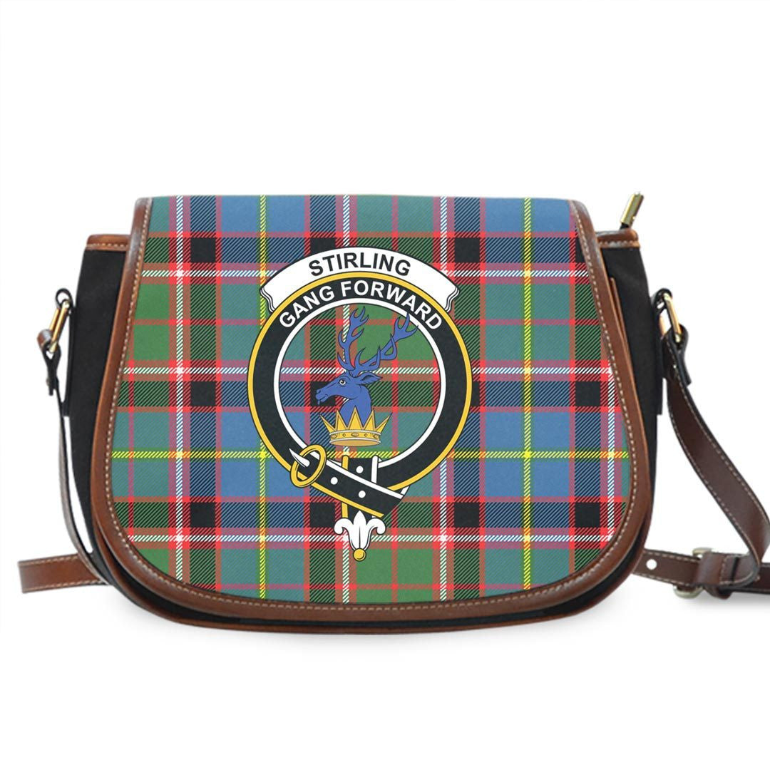 Stirling & Bannockburn District Tartan Crest Saddle Bag