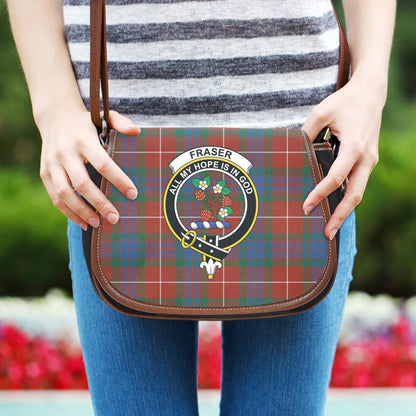 Fraser Ancient Tartan Crest Saddle Bag