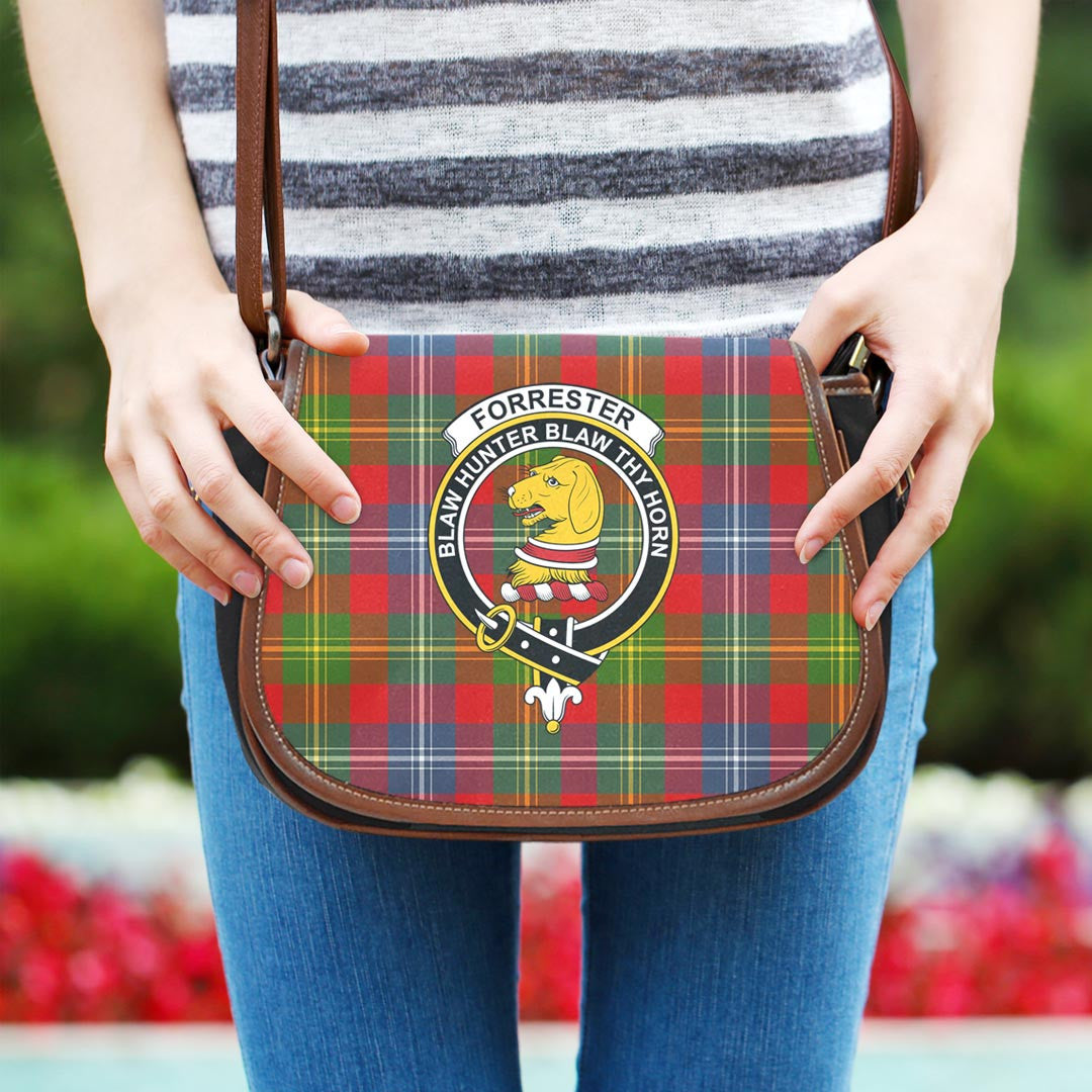 Forrester Tartan Crest Saddle Bag