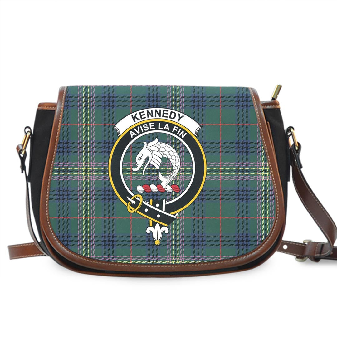 Kennedy Modern Tartan Crest Saddle Bag