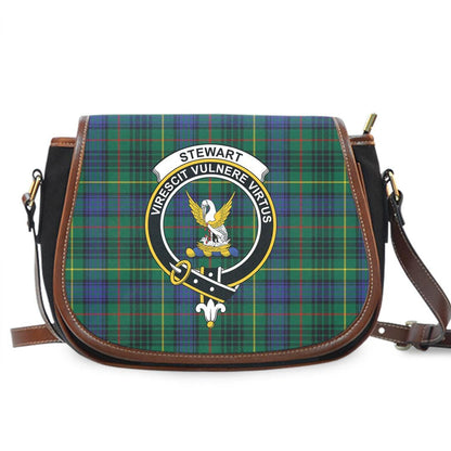 Stewart Hunting Modern Tartan Crest Saddle Bag