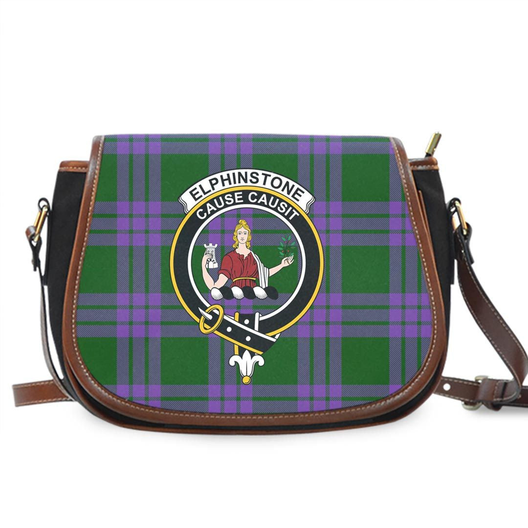 Elphinstone Tartan Crest Saddle Bag