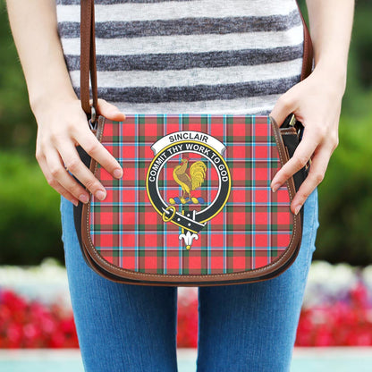 Sinclair Modern Tartan Crest Saddle Bag