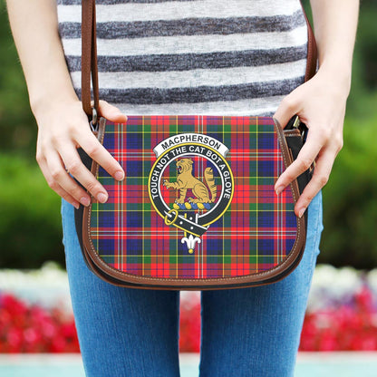 MacPherson Modern Tartan Crest Saddle Bag