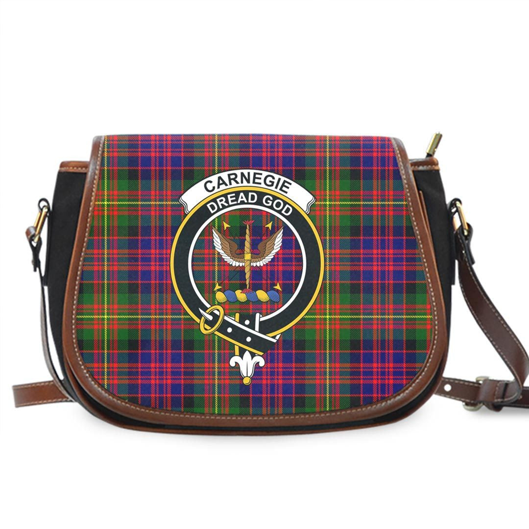 Carnegie Modern Tartan Crest Saddle Bag