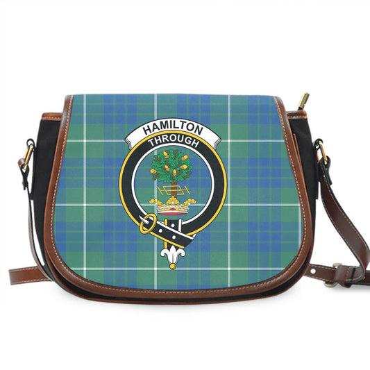 Hamilton Hunting Ancient Tartan Crest Saddle Bag