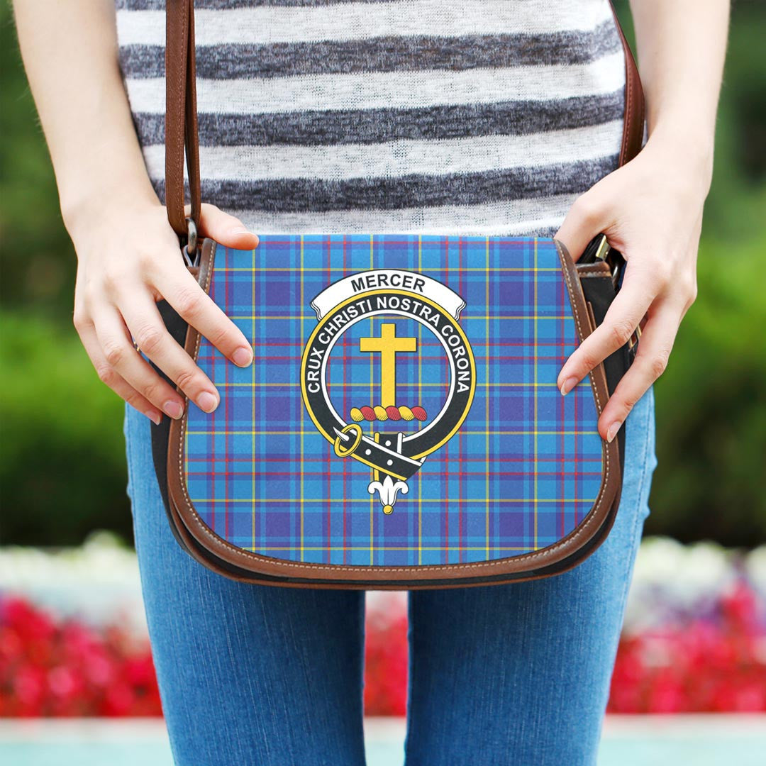 Mercer Modern Tartan Crest Saddle Bag