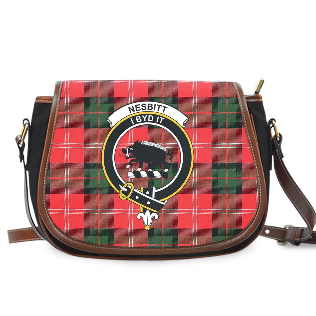 Nesbitt Modern Tartan Crest Saddle Bag