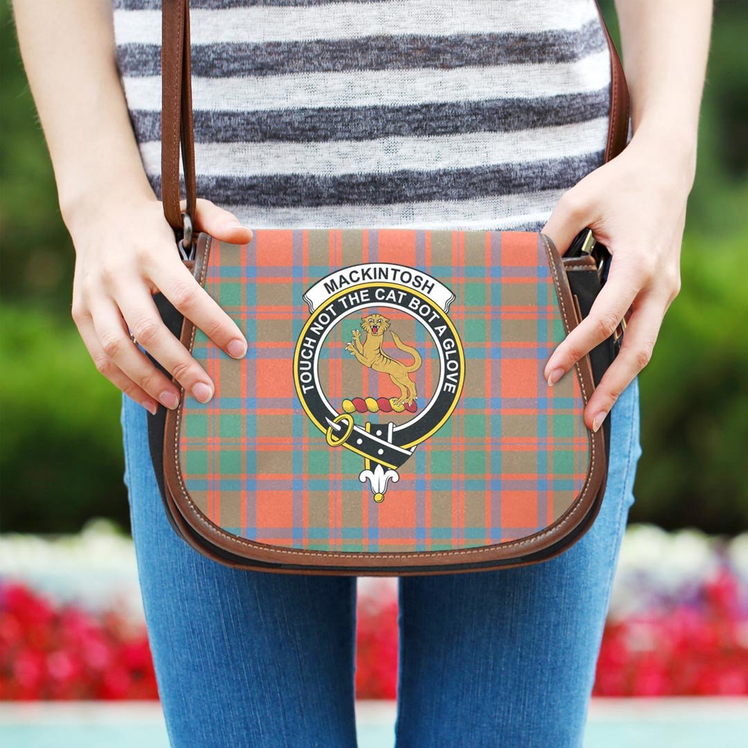 MacKintosh Ancient Tartan Crest Saddle Bag