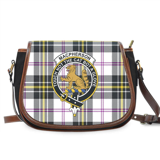 MacPherson Dress Modern Tartan Crest Saddle Bag