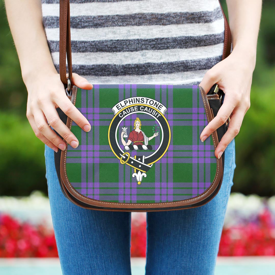 Elphinstone Tartan Crest Saddle Bag