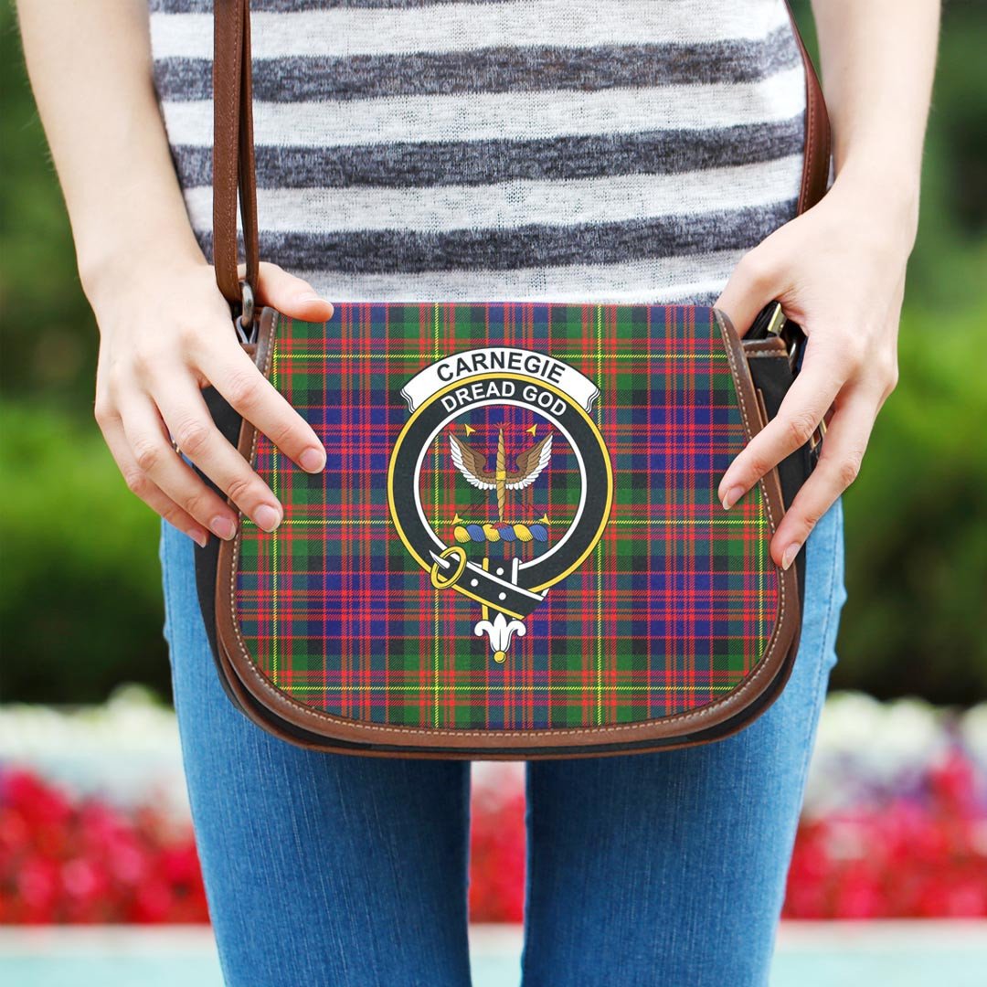 Carnegie Modern Tartan Crest Saddle Bag